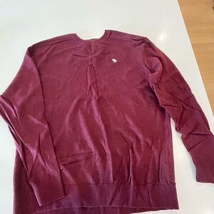 Abercrombie & Fitch Men's Maroon Crewneck Sweater